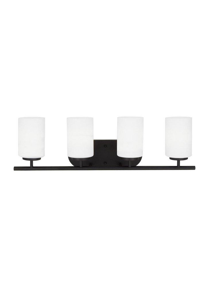 Visual Comfort & Co. Generation Lighting Oslo 100W 4-Light Medium E-26 Vanity Fixture in Midnight Black