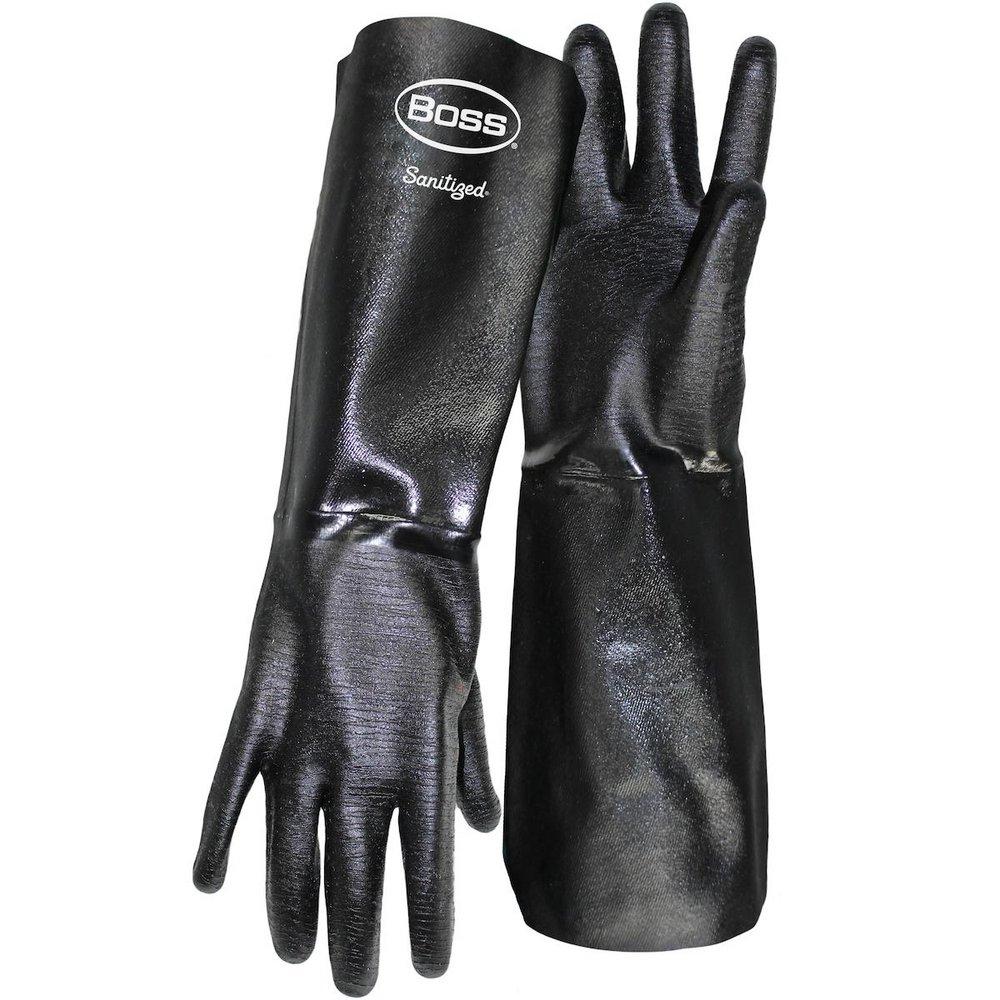 PIP® Chemguard+™ Size L Cotton and Rubber Reusable Gloves in Black