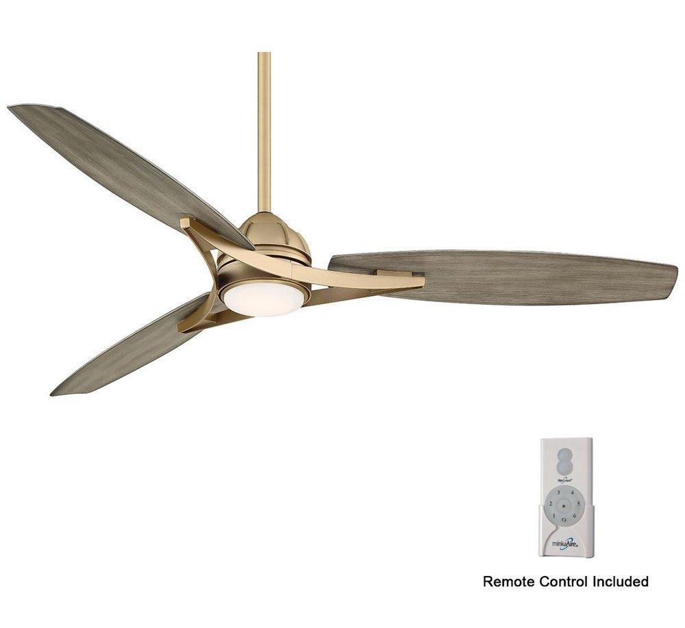 Minka Aire Molino 65 in. 3-Blade Outdoor Ceiling Fan in Soft Brass