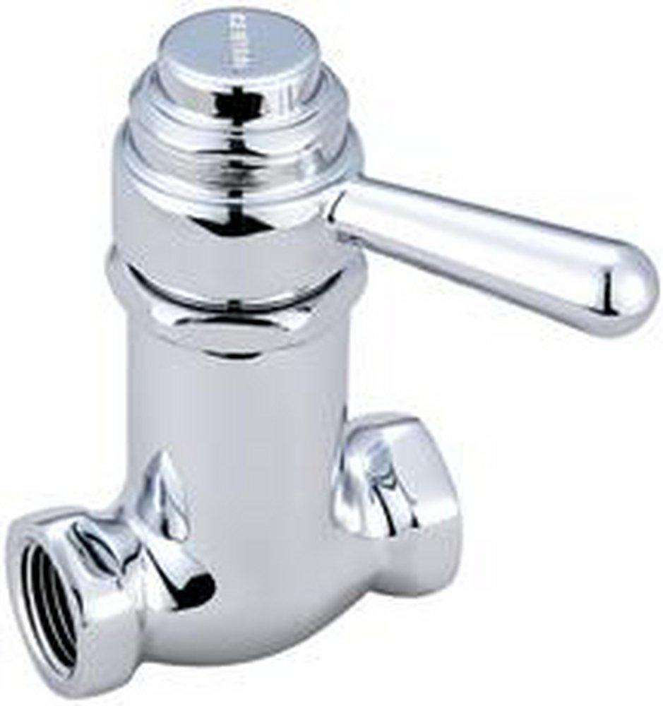 Central Brass 331 1/2 in. NPSF Lever Straight Supply Stop Valve in Polished Chrome