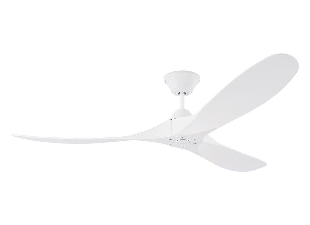 Visual Comfort & Co. Fan Maverick Coastal 60 60 in. 3-Blade Indoor or Outdoor Ceiling Fan in Matte White