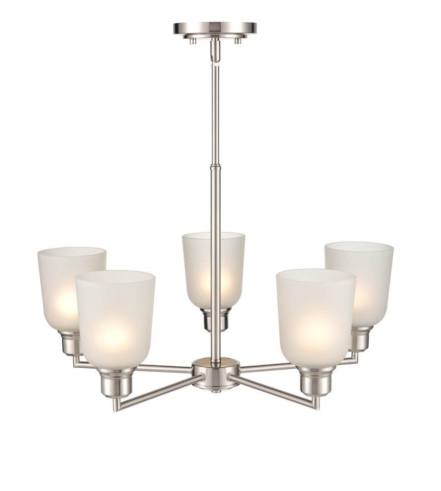 Millennium Lighting Amberle 5-Light Chandelier Ceiling Light in Brushed Nickel