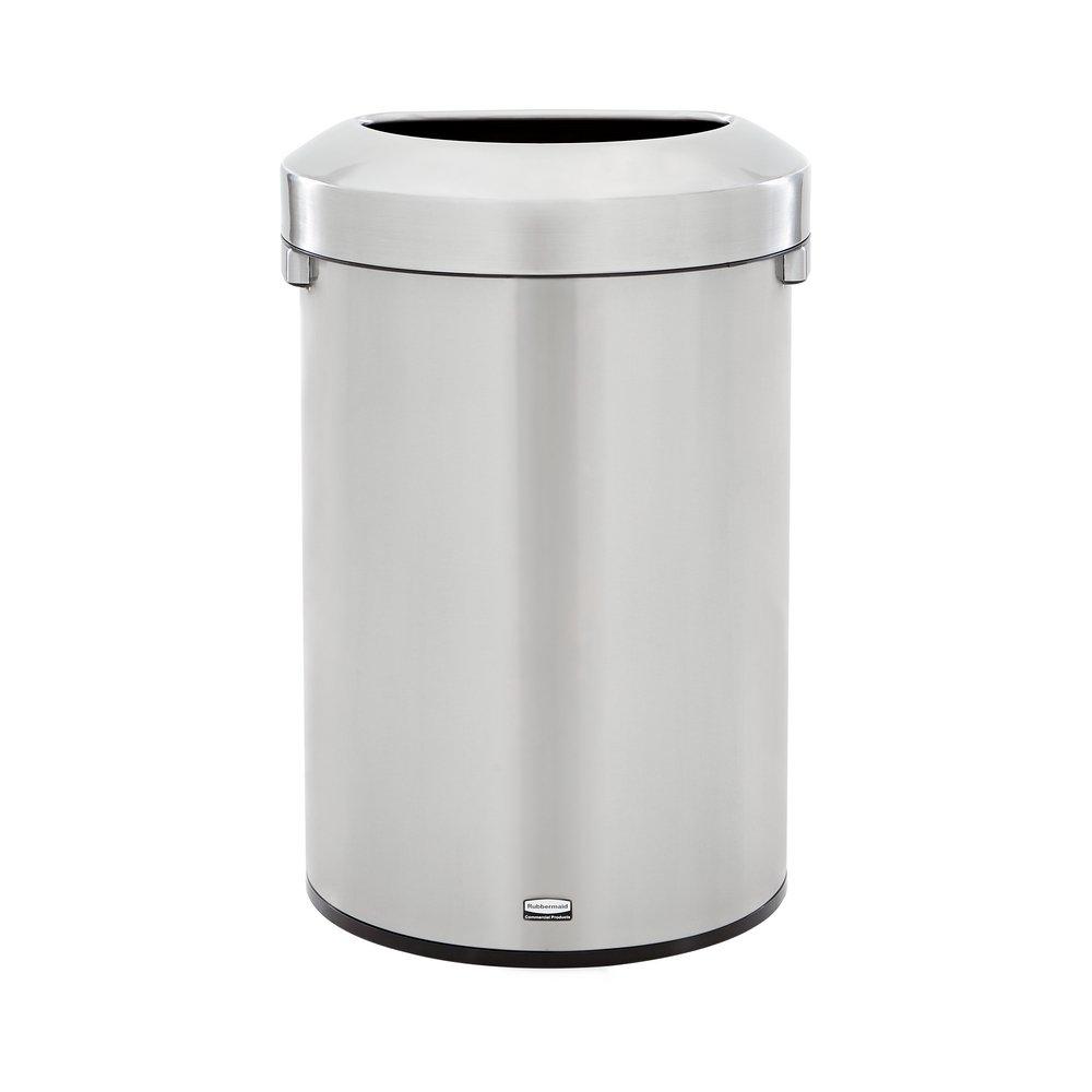 Rubbermaid Refine 21 gal Half Round Stainless Steel Can