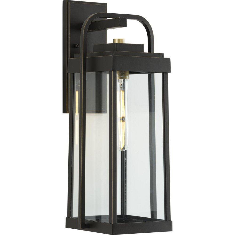 Progress Lighting Walcott 1-Light 60W 20 in. Medium E26 Outdoor Wall Sconce in Antique Bronze