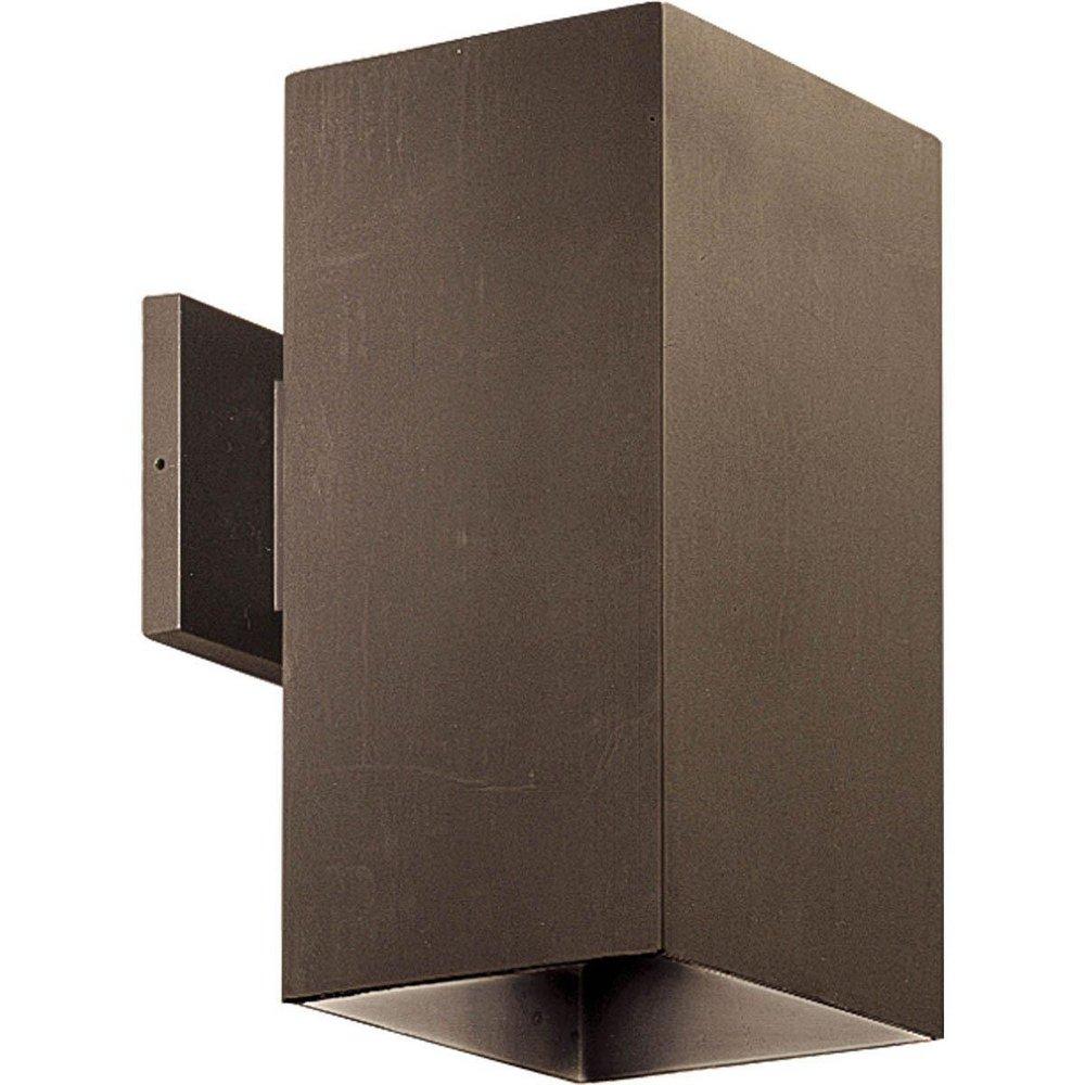 Progress Lighting Square 250 W 1-Light Qpar-38 Outdoor Wall Sconce in Antique Bronze