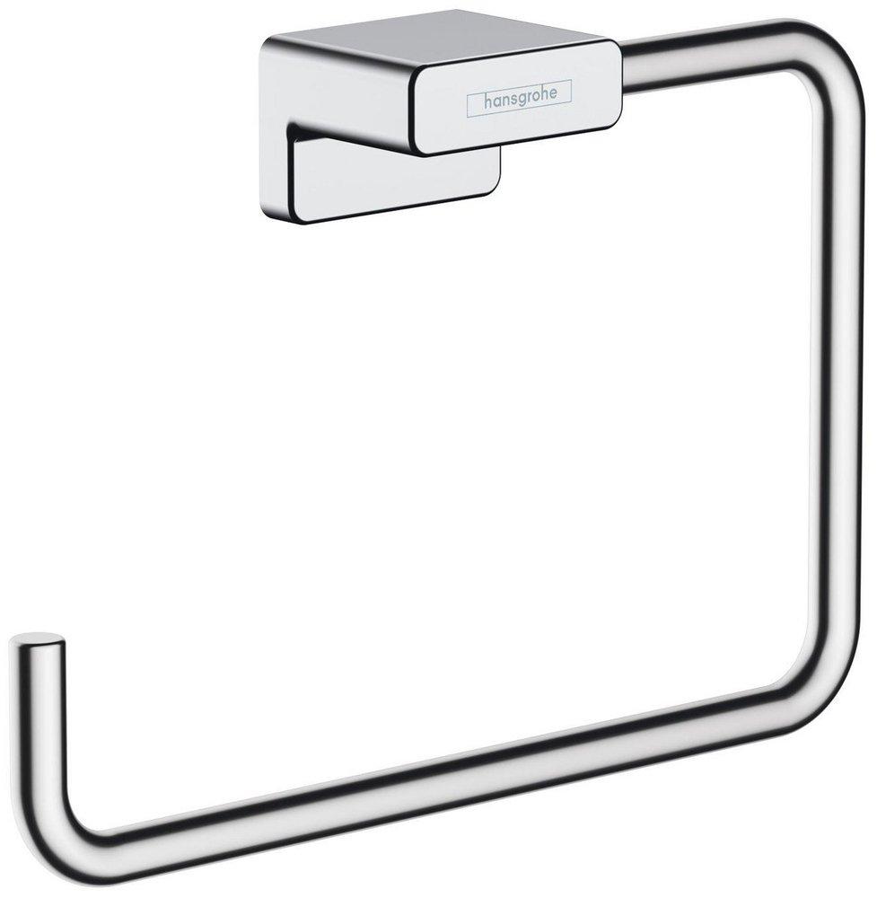 Hansgrohe AddStoris Rectangular Open Towel Ring in Chrome
