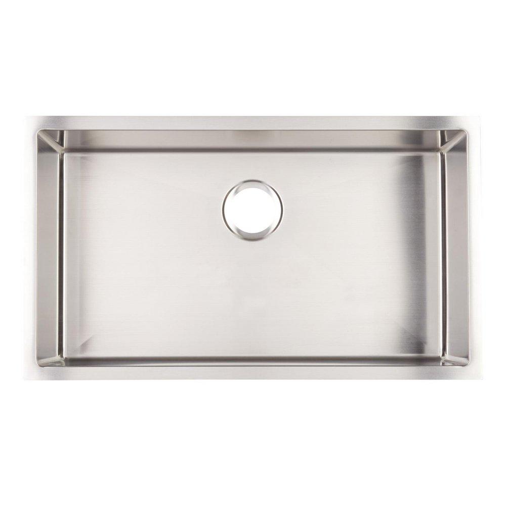 Signature Hardware Ortega 29 in. Undermount Stainless Steel Single Bowl Kitchen Sink