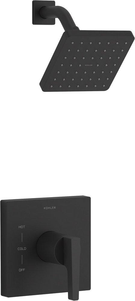KOHLER Honesty® One Handle Single Function Shower Faucet in Matte Black (Trim Only)
