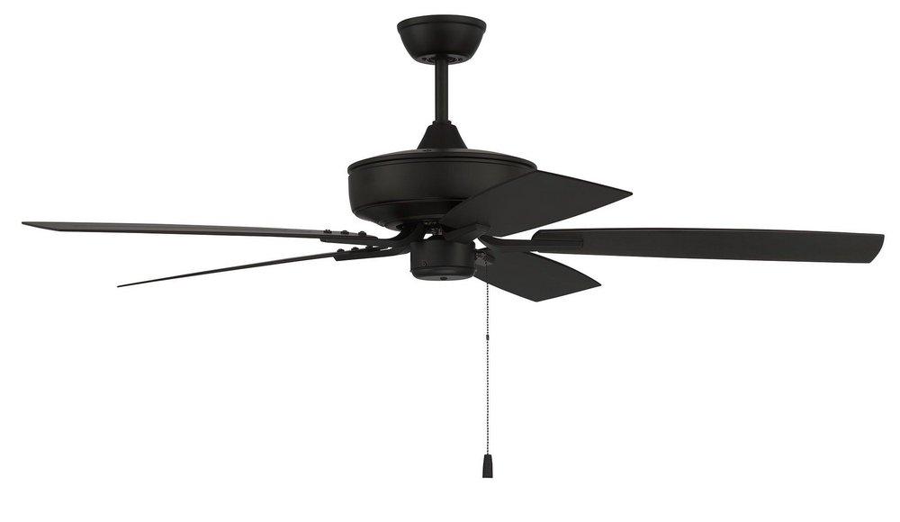 Craftmade Outdoor Pro Plus 52 in. 5-Blade Indoor/Outdoor Ceiling Fan in Flat Black