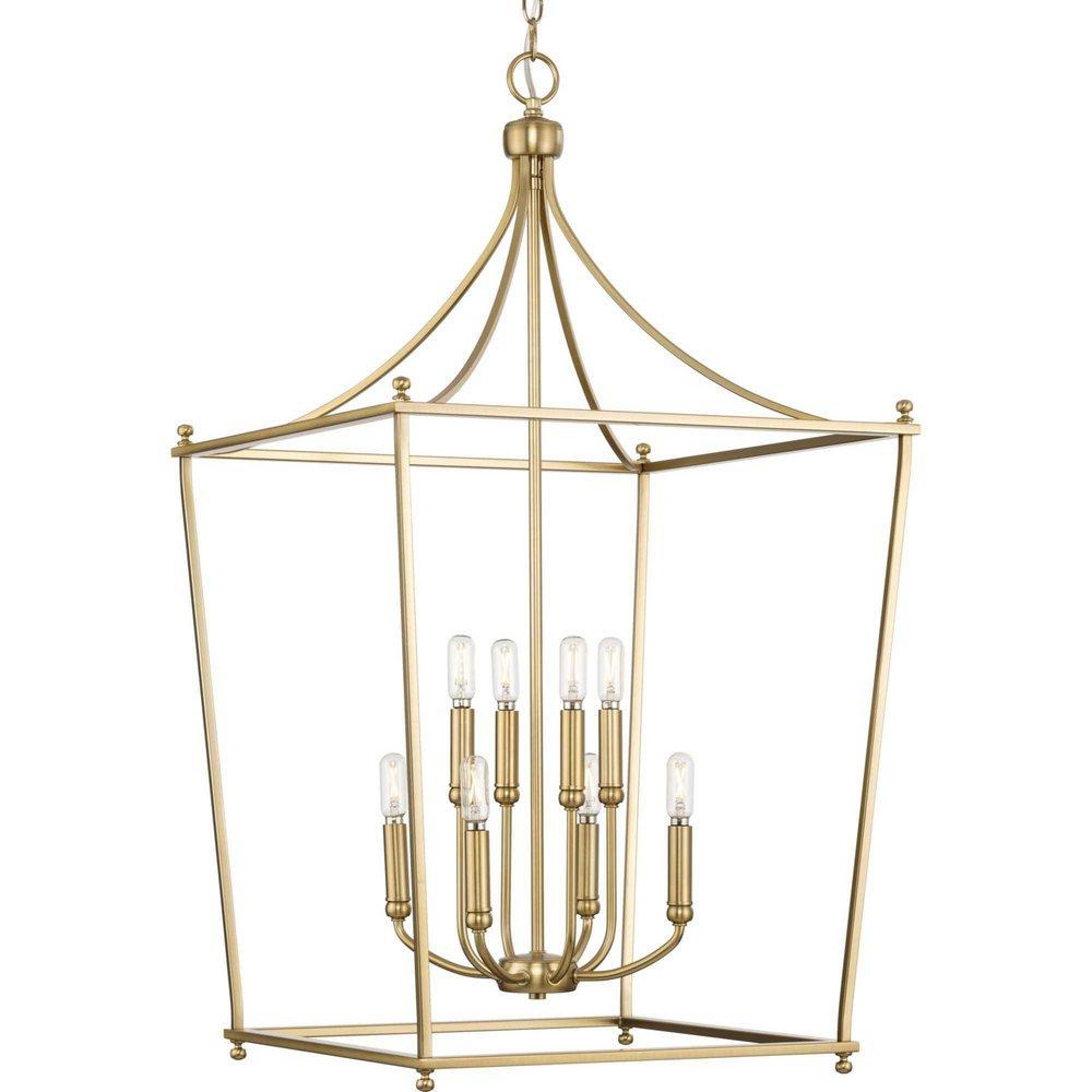Progress Lighting Parkhurst 60W 8-Light 2-Tier Incandescent Chandelier in Brushed Bronze
