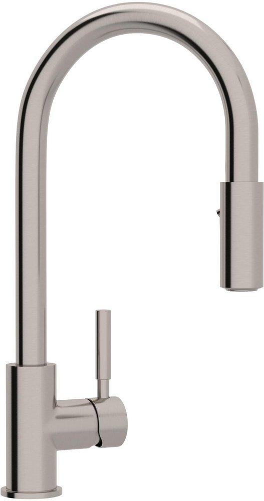 ROHL® Lux™ Single Handle Pull Down Kitchen Faucet in Stainless Steel