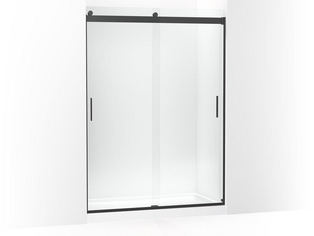 KOHLER Levity® 81-5/8 x 59-5/8 in. Frameless Sliding Shower Door in Matte Black