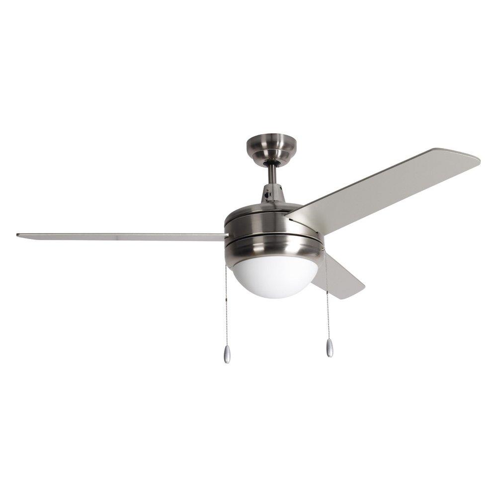 RP Lighting Contempo 50 in. 3-Blade Indoor Ceiling Fan in Brushed Nickel