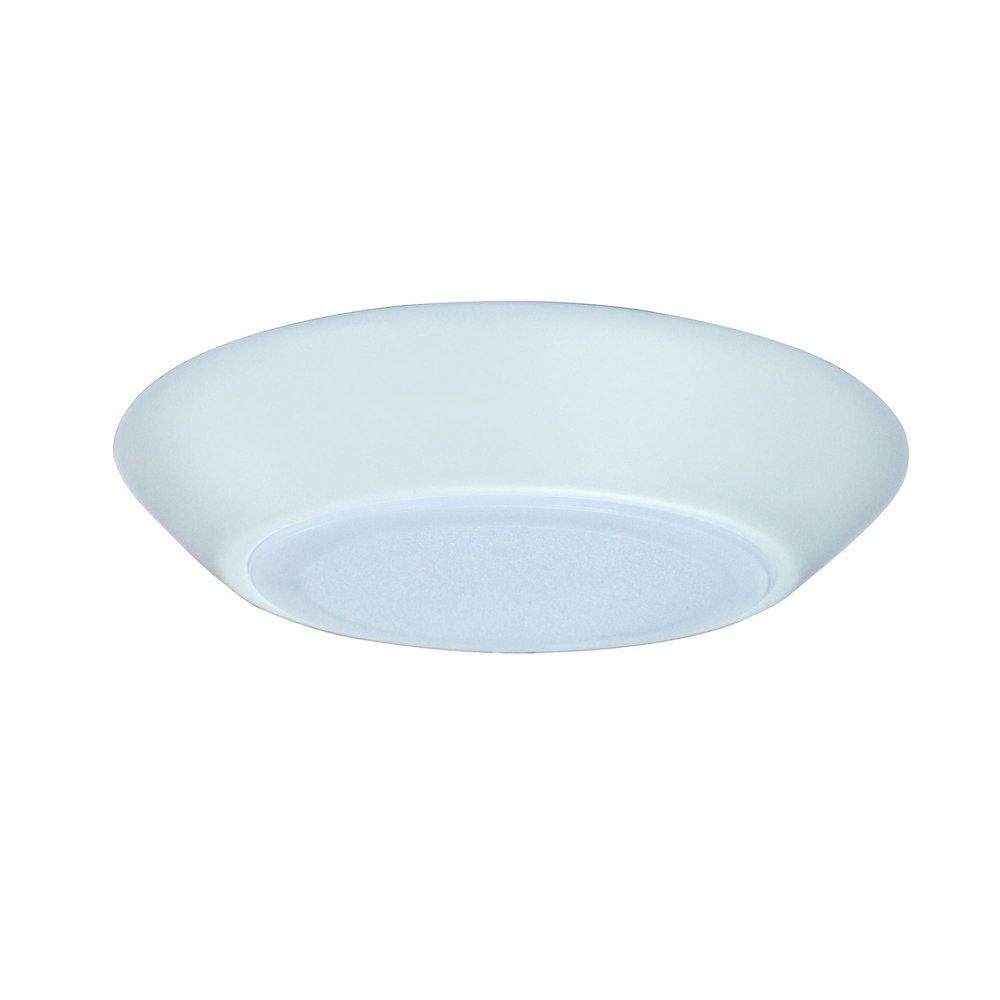 RP Lighting Manning 6 in. LED Disc Ceiling Light with Flat Lens in White