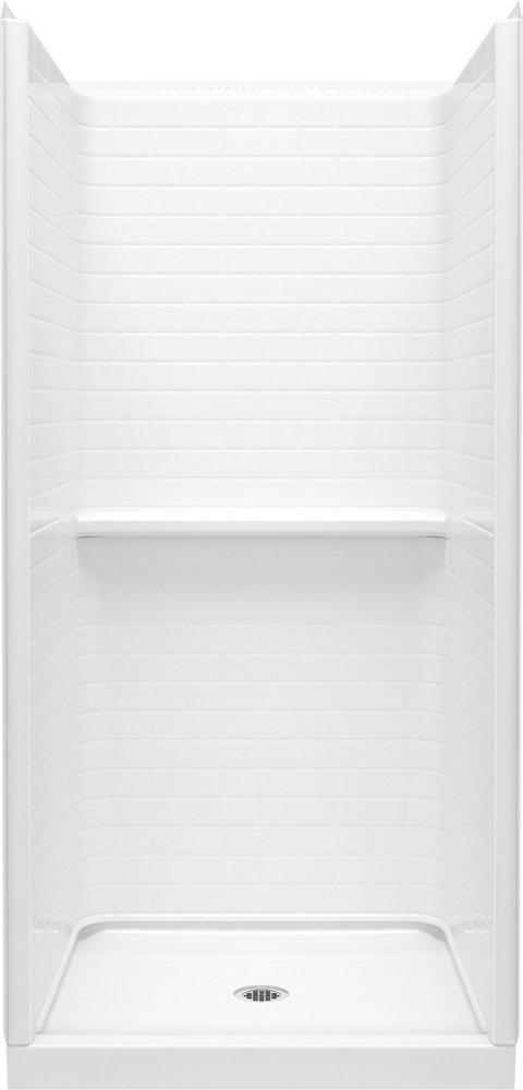 Sterling Traverse® 36 x 34 in. Vikrell Shower Unit with Center Drain in White
