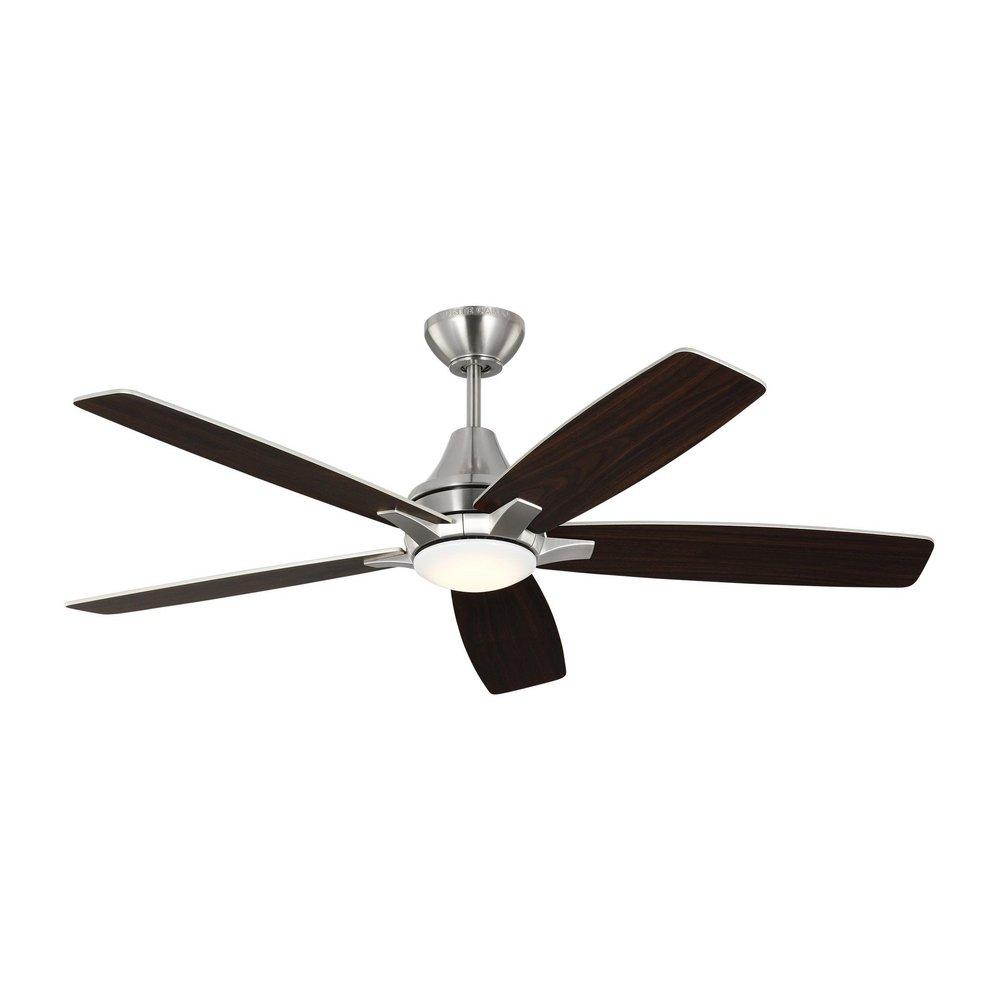 Visual Comfort & Co. Generation Lighting Lowden 52 in. 5-Blade Indoor Ceiling Fan in Brushed Steel