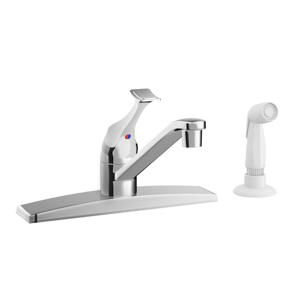 PROFLO® Cliffmont Single Handle Kitchen Faucet with Side Spray in Polished Chrome