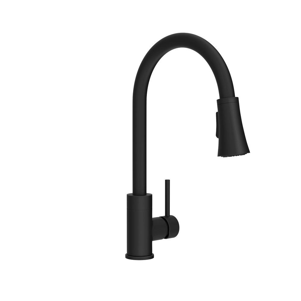 PROFLO® Orvis Single Handle Pull Down Kitchen Faucet in Matte Black