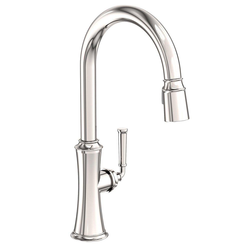 Newport Brass Stripling Single Handle Pull Down Kitchen Faucet in Polished Chrome