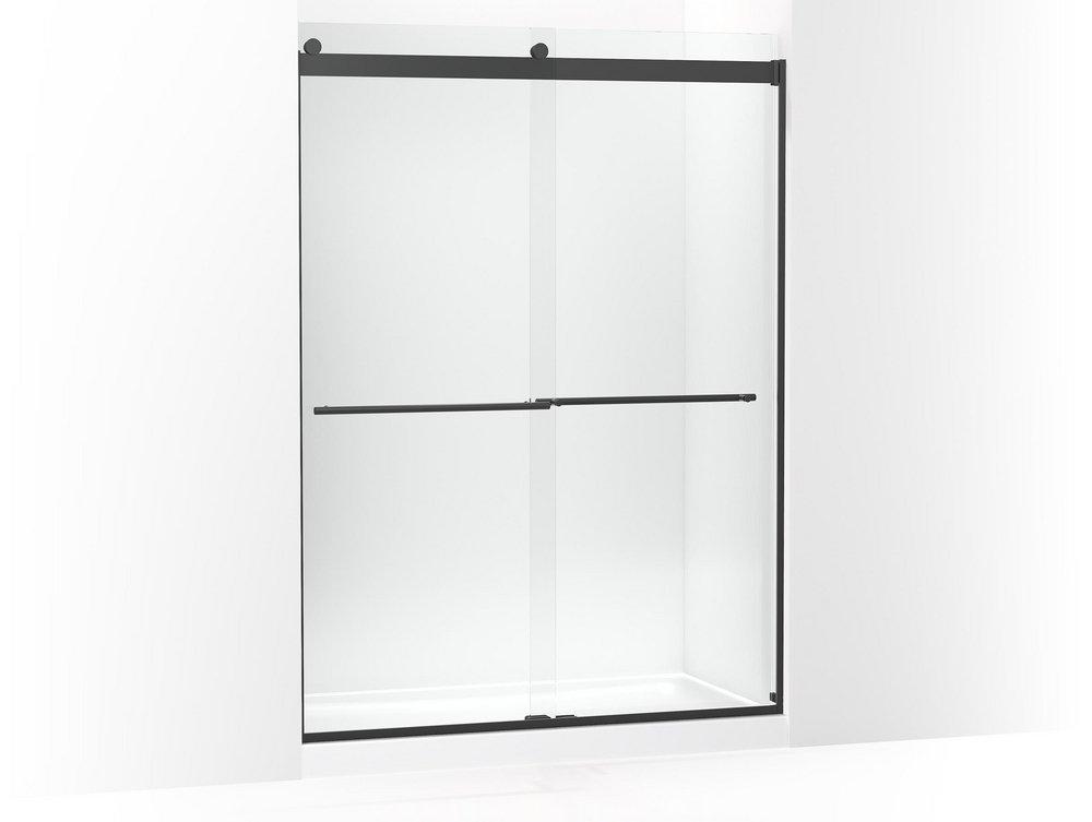 KOHLER Levity® 81-5/8 x 59-8/8 in. Frameless Sliding Shower Door in Matte Black