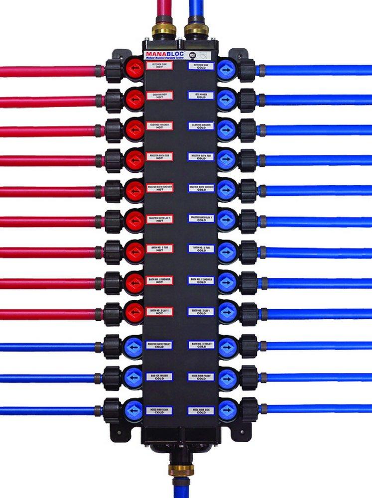 Viega Model V5040.6 160 psi Plastic NPSM 1 x 5/8 in. Valve Manifold 30 Outlet