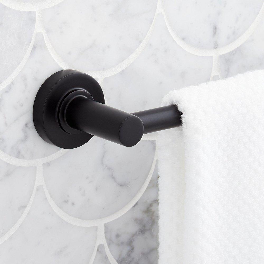 Signature Hardware Lexia 18 in. Towel Bar in Matte Black