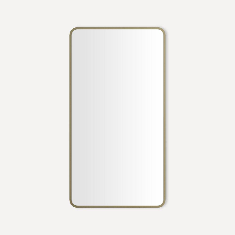 Robern Craft Series 23-1/4 x 43-5/8 in. Recessed and Surface Mount Medicine Cabinet in Aged Brass