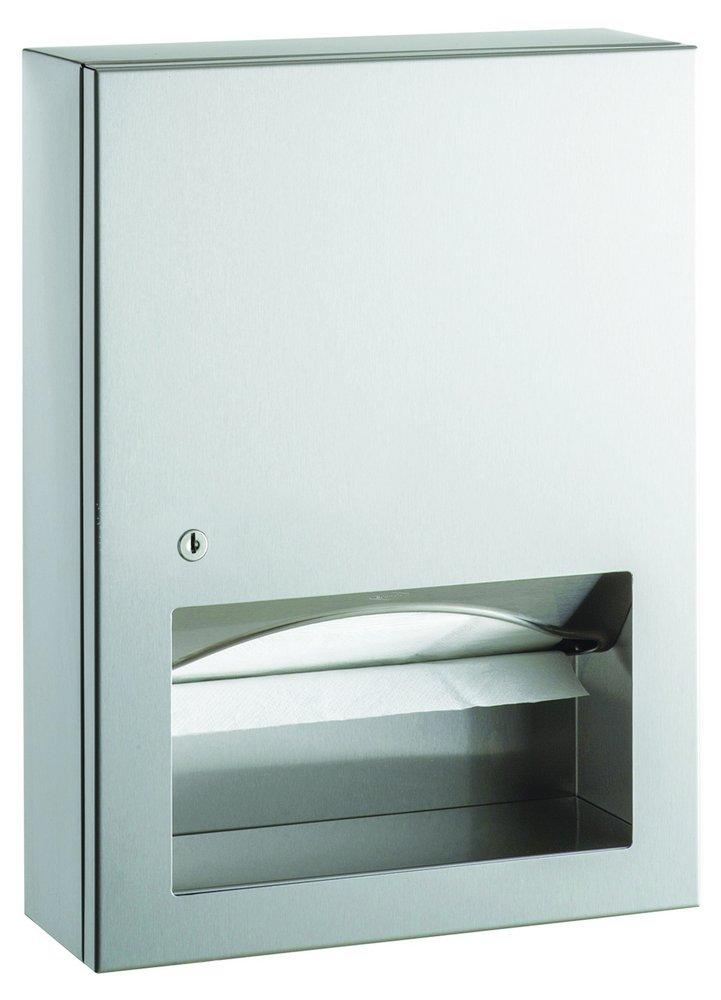 Surface-Mounted Paper Towel Dispenser in Stainless Steel