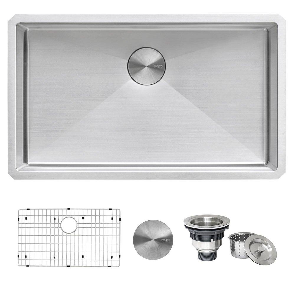 Ruvati Gravena 32 in. Undermount Stainless Steel Single Bowl Kitchen Sink