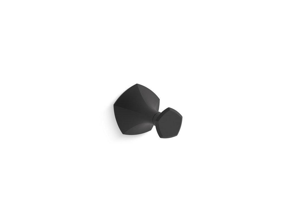 KOHLER Occasion® 1-Hook Robe Hook in Matte Black