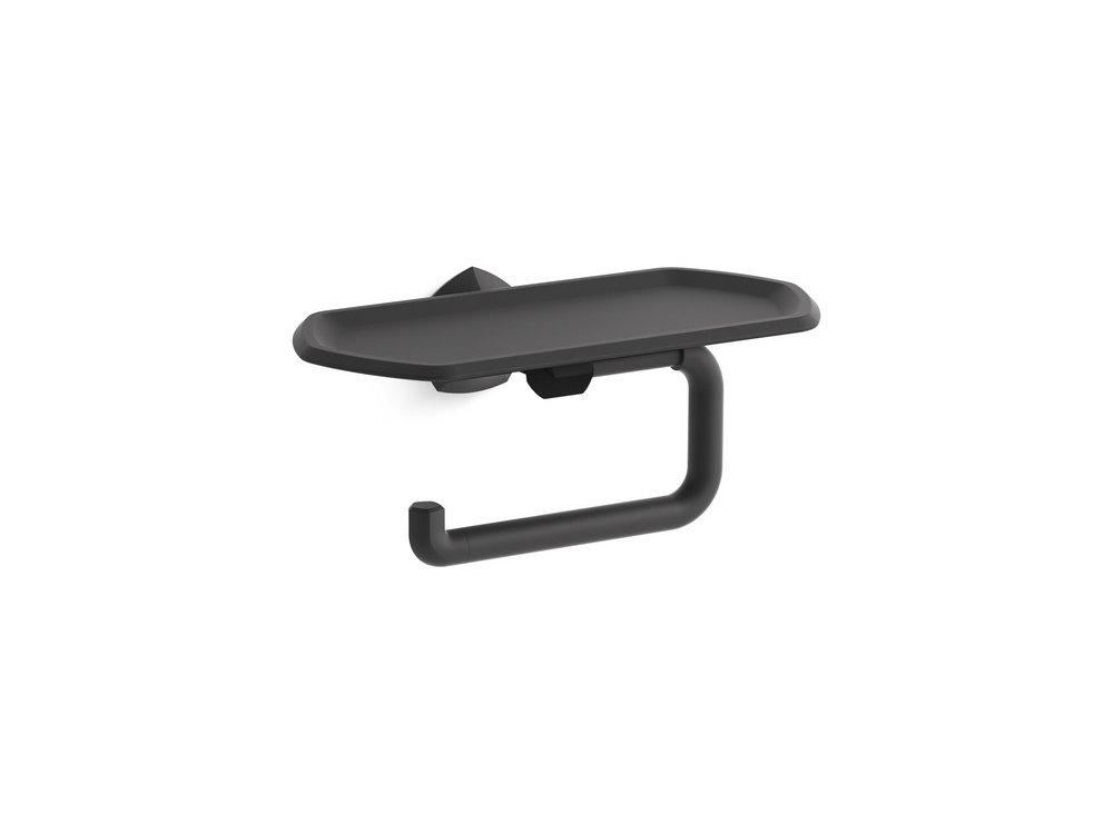 KOHLER Occasion® Wall Mount Toilet Tissue Holder in Matte Black