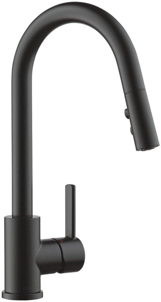 Peerless® Precept Single Handle Pull Down Kitchen Faucet in Matte Black