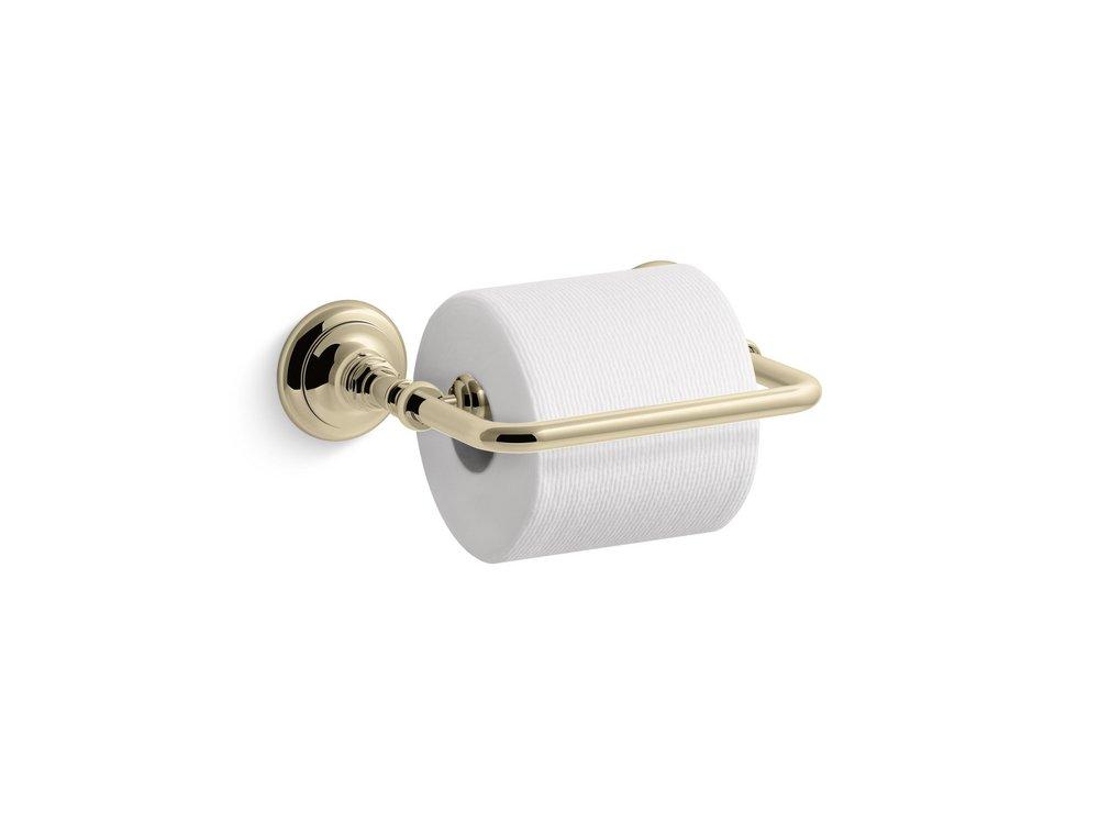 KOHLER Artifacts® Wall Mount Toilet Tissue Holder in Vibrant® French Gold