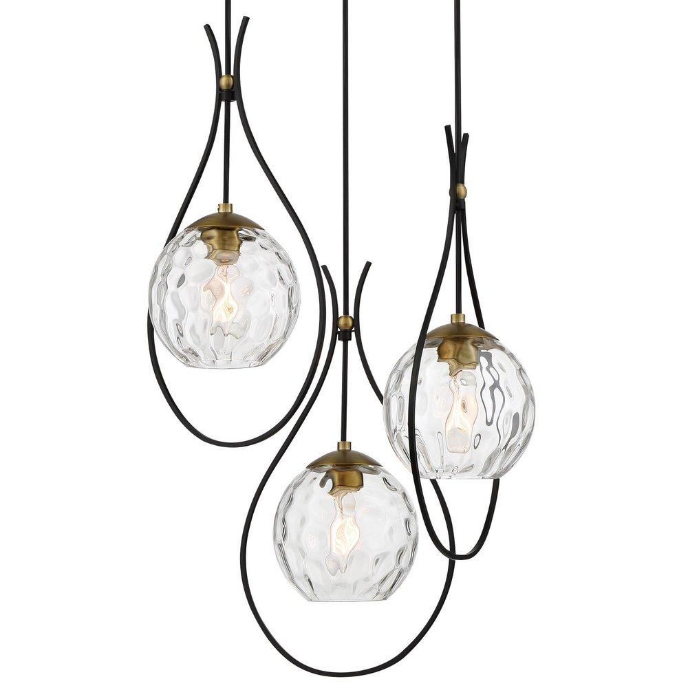 Minka Lavery Cody 60W 3-Light Candelabra E-12 Pendant Light in Coal
