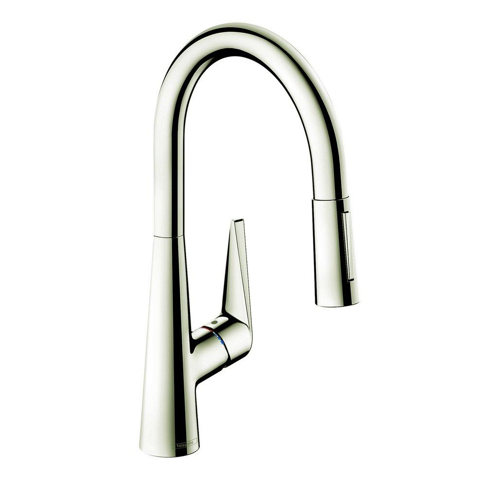 Hansgrohe Talis S Single Handle Pull Down Kitchen Faucet in Nickel