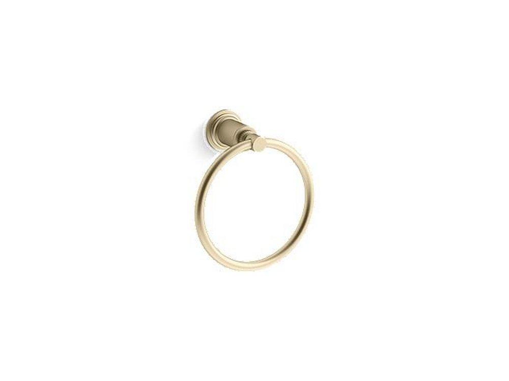 Kallista Central Park West™ Round Closed Towel Ring in Brushed French Gold
