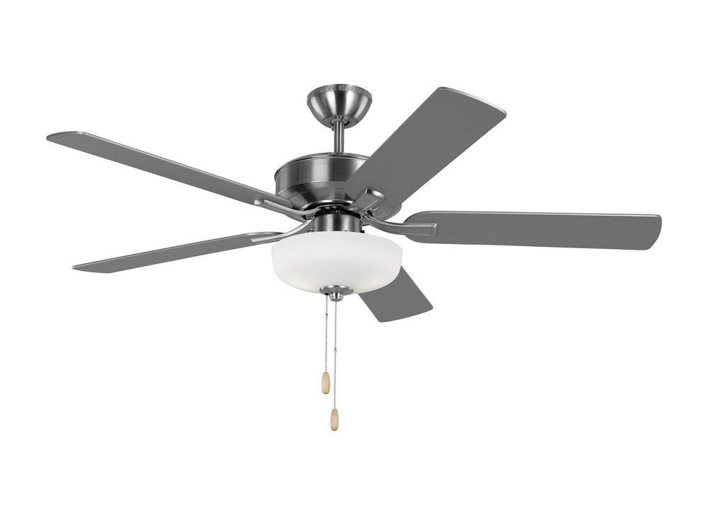 Visual Comfort & Co. Generation Lighting Linden 52 in. 5-Blade Indoor Ceiling Fan in Steel Brushed