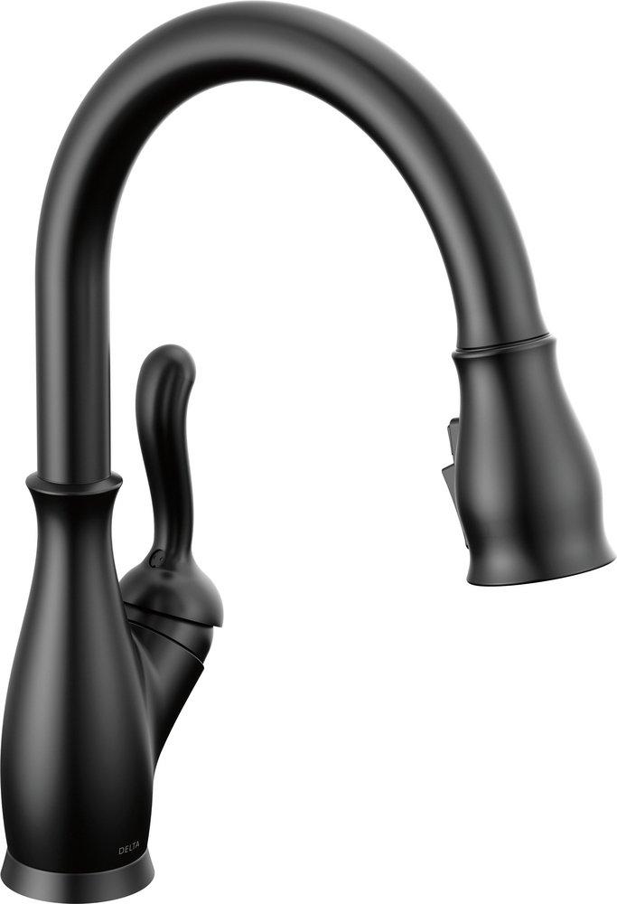 Single Handle Pull Down Kitchen Faucet in Matte Black