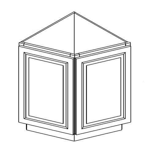 AW-AB24 (BASE) ( Angle Base Cabinet 24"Wx24"Dx34.5"H 0