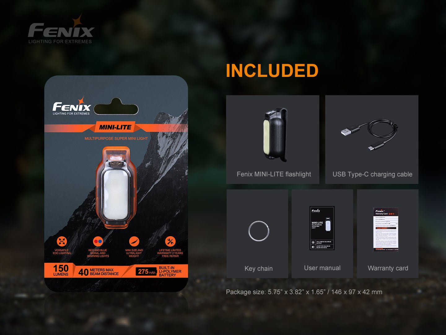 Fenix MINI-LITE Compact EDC Flashlight