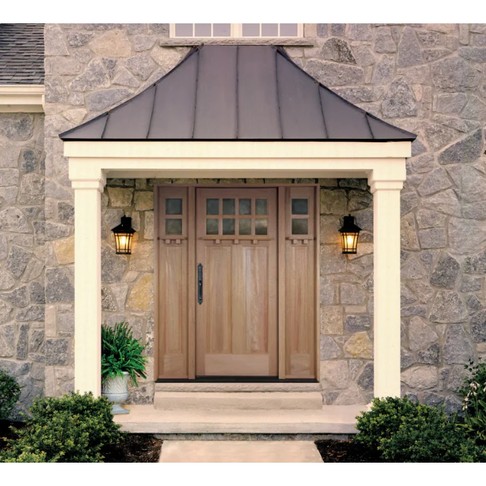 5/9x6/8 Craftsman Single with Sidelights Mahogany Pre-Hung Door
