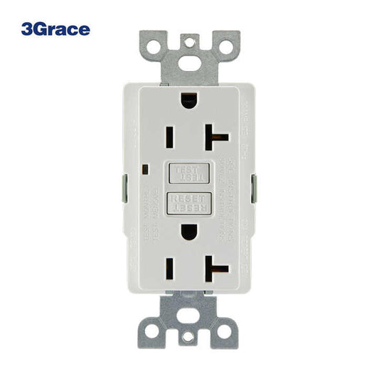 Residential and Commercial Grade 20A 125V Duplex GFCI Outlet with LED Indicator