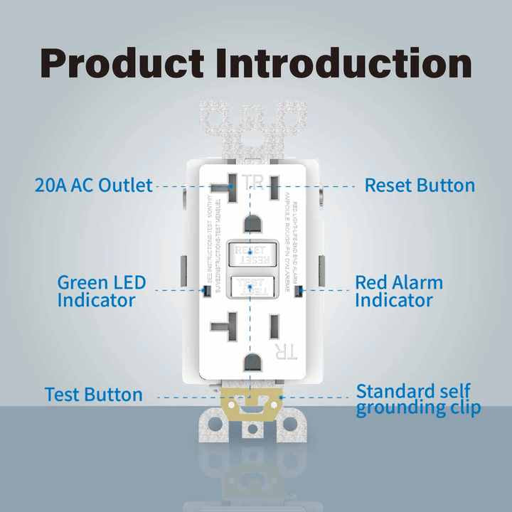 Wholesale Good Price Gfci GFCI Electrical Wall Outlet 15 Amp Tamper Resistant Gfci 220v Gcfi Outlet