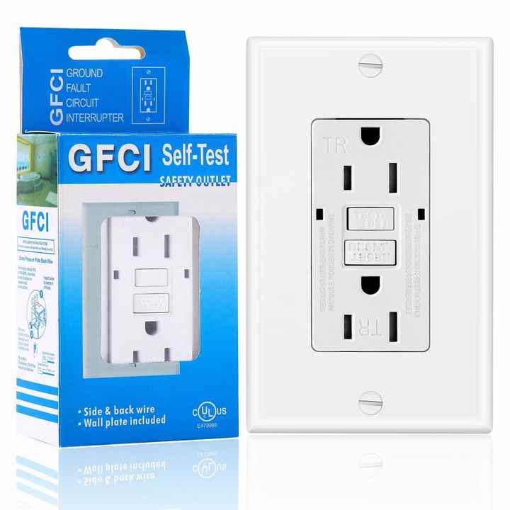 Hotsale Smart Duplex Self-Test 125V 15Amp WR TR GFI Premium Wall Outlet GFCI Receptacle Outlet