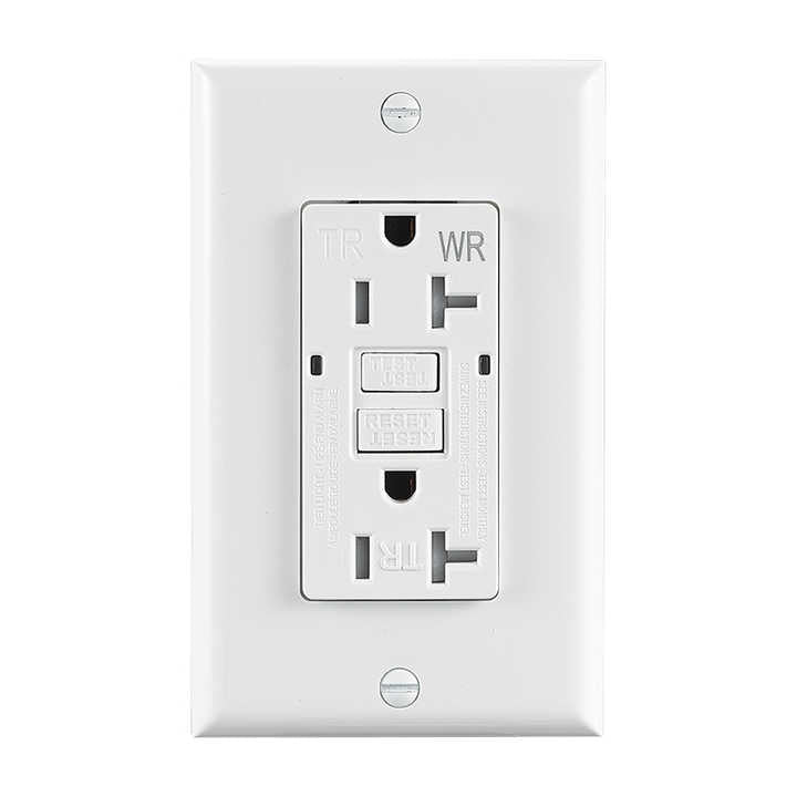 US Certified GFCI Socket 20A Duplex TR WR Power protection UL