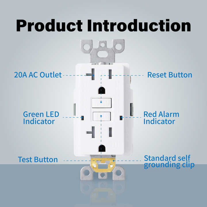 GFCI 20AMPS Receptacle Outdoor Socket Breves 20amp