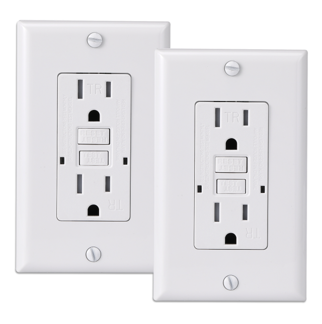 Hotsale Smart Duplex Self-Test 125V 15Amp WR TR GFI Premium Wall Outlet GFCI Receptacle Outlet