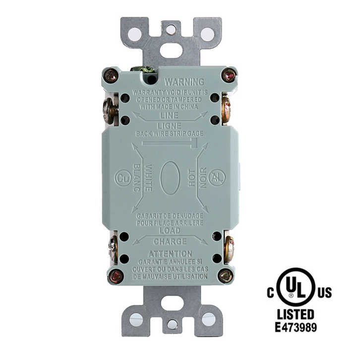 American Duplex Self-Test 125V 20Amp Tamper Resistant TR GFCI Socket Wall Outlet GFCI Receptacle with Wallplate for Home