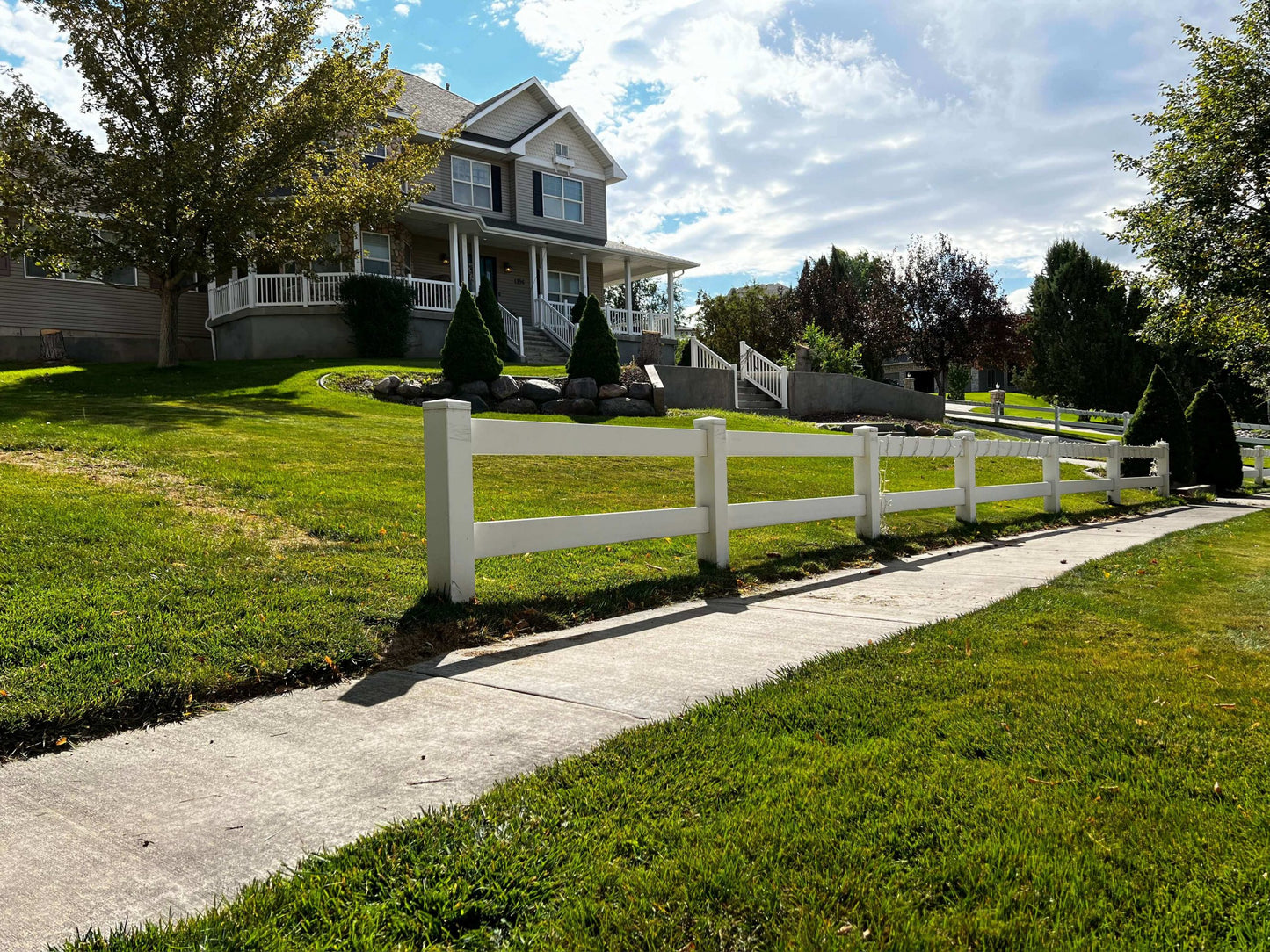 2 Rail Vinyl Horse Fencing