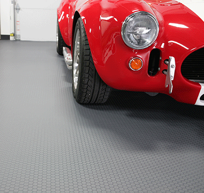 Garage Flooring | Small Coin™ Tread | G-Floor<sup>®</sup> Roll-Out Vinyl Flooring